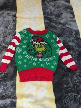 The Children's Place Green & Red Grinch Holiday Sweater